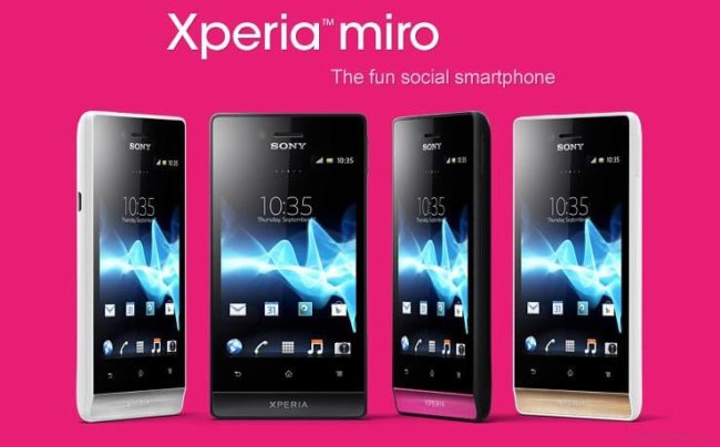 Таинственный Sony Xperia miro представлен в сети Facebook. Фото.