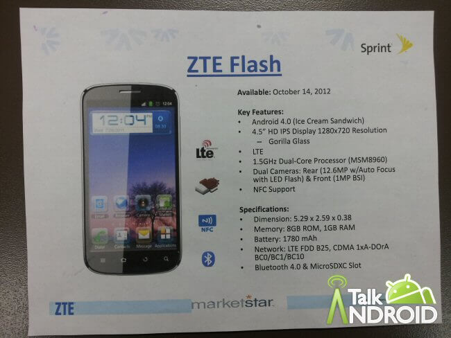 Смартфон ZTE Flash