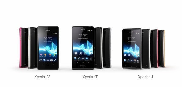 Sony Xperia T, Xperia V и Xperia J 