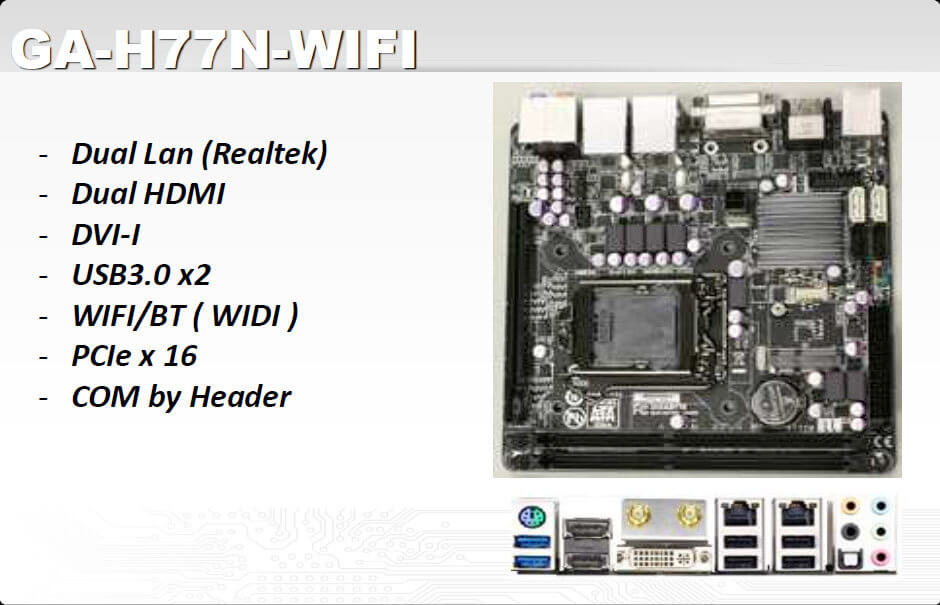 Материнская плата GIGABYTE H77N-WiFi