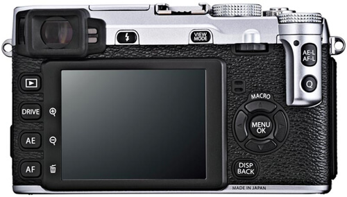 Fujifilm X-E1 - вид сзади Fujifilm X-E1 - вид сзади