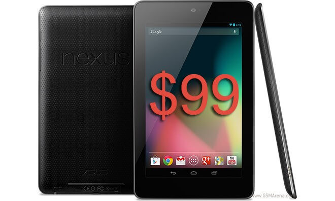 Google  готовит Nexus 7 за 99 долларов