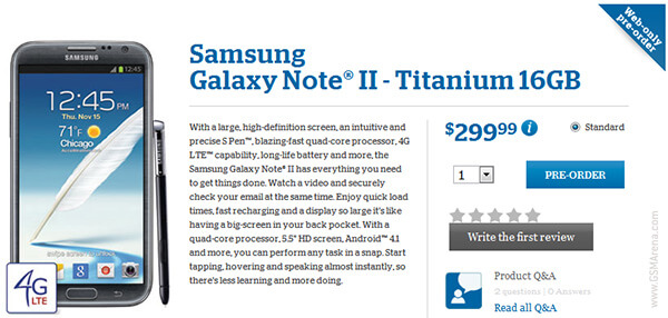 Samsung Galaxy Note II доступен для предзаказа в Индии и США. Фото.