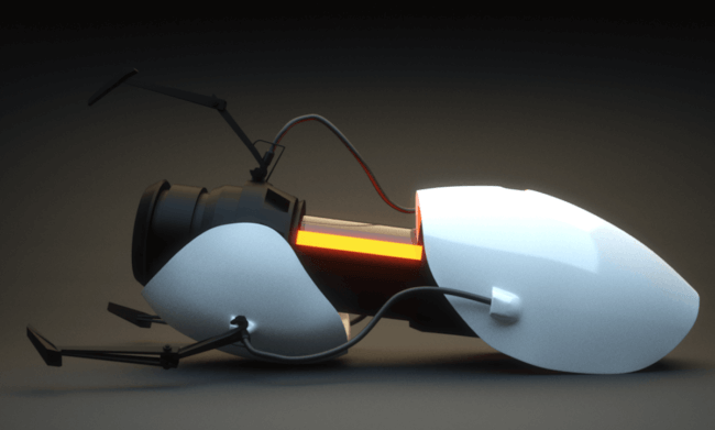 Небольшая пушка из Portal 2. Фото.