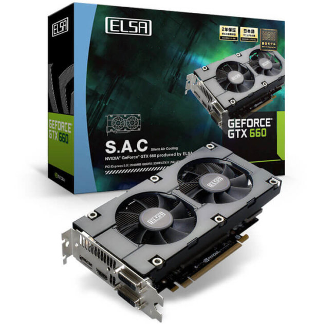 ELSA анонсировала видеокарты GeForce GTX 660 и GTX 650 SAC. Фото.