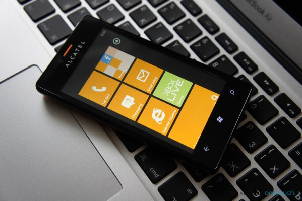 Раскрыт Alcatel One Touch на базе Windows Phone 7.8. Фото.