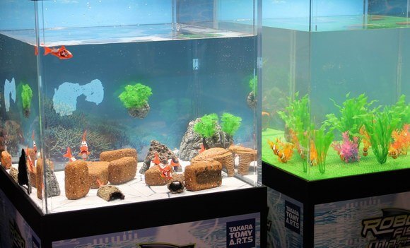 Декоративные рыбки-роботы для аквариума. Фото.