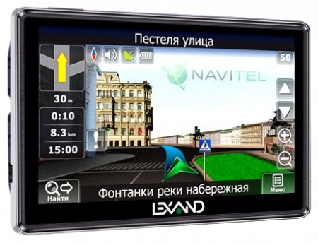 Lexand STR-5350+: 5-дюймовый GPS-навигатор с «пробками». Фото.