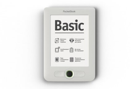 Тонкая аккуратная читалка c приятным ценником: PocketBook Basic New. Фото.