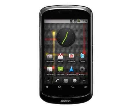 Android-фон с двумя гнездами для «симок» и 3,5-дюймовым экраном: Gigabyte GSmart G1315. Фото.