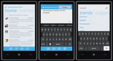 Microsoft представляет приложения Twitter и Netflix для Windows Phone 7. Фото.