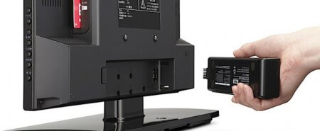 Телевизор Toshiba Regza 19P2 со съемной батареей. Фото.