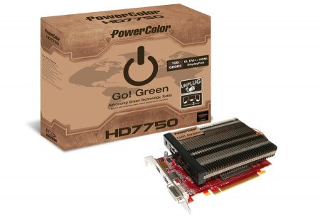 PowerColor представила видеокарту HD 7750 Go! Green с пассивной системой охлаждения. Фото.