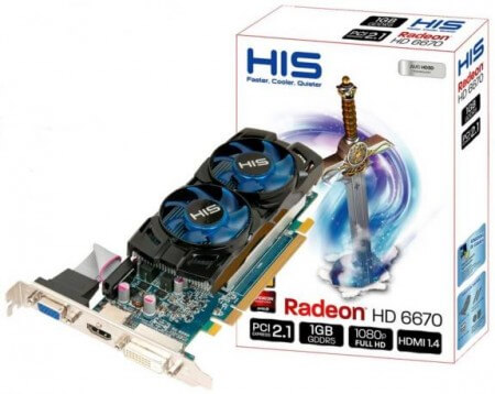 HIS представила низкопрофильную видеокарту Radeon HD 6670 Fan. Фото.