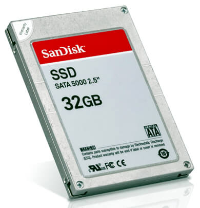 SanDisk начала распространение своего 32 Гб SSD SATA 5000. Фото.