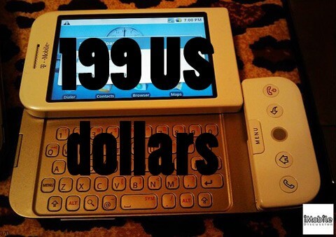 Слухи: HTC Dream с Android OS будет стоит 199$. Фото.