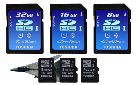 Toshiba удовлетворяет потребность в картах UHS-I SDHC и microSDHC. Фото.