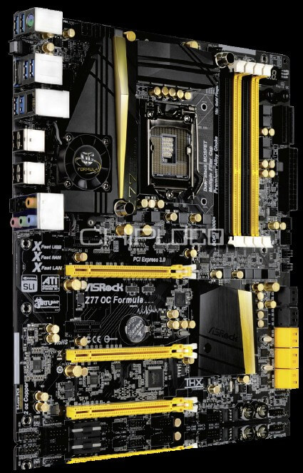 Материнская плата AsRock Z77 OC Formula появится в продаже в первых числах сентября. Фото.