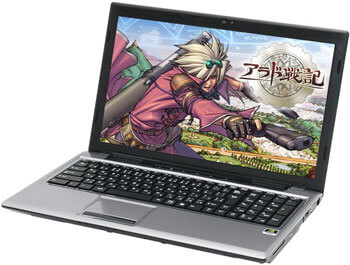 Игровой ноутбук Dospara Prime Note Galleria QF655. Фото.