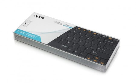 Ультратонкая клавиатура RAPOO E9050: сталь и стиль в одном корпусе. Фото.