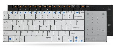 RAPOO представляет E9080, ультратонкую беспроводную клавиатуру с сенсорным блоком. Фото.
