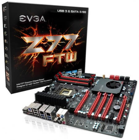 EVGA представила материнскую плату Z77 FTW. Фото.