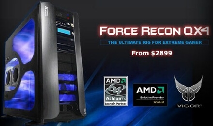 Force Recon QX4 — игровой ПК на базе Quad FX. Фото.