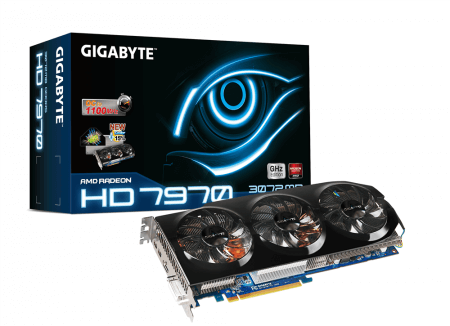 В продаже появилась видеокарта GIGABYTE GV-R797TO-3GD на базе GPU AMD Radeon HD 7970 GHz Edition. Фото.