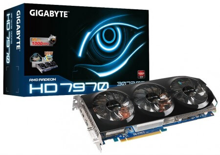 Gigabyte официально представила свой вариант видеокарты Radeon HD 7970. Фото.