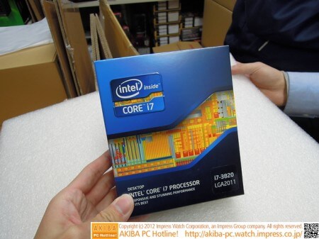 В продаже появился процессор Intel Core i7-3820. Фото.