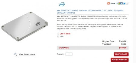 Intel готовит к выходу SSD 330 Series. Фото.