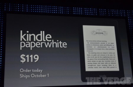 Amazon анонсировала электронную книгу Kindle Paperwhite. Фото.