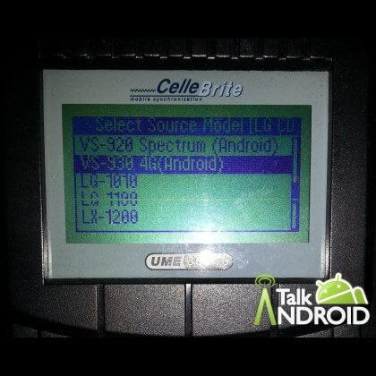 LG Spectrum 2 замечен в системе Verizon CelleBrite. Фото.