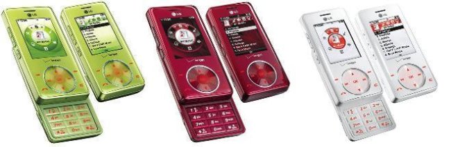 LG VX8500 теперь в разных цветах. Фото.