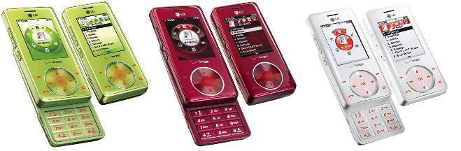 LG VX8500 теперь в разных цветах. Фото.