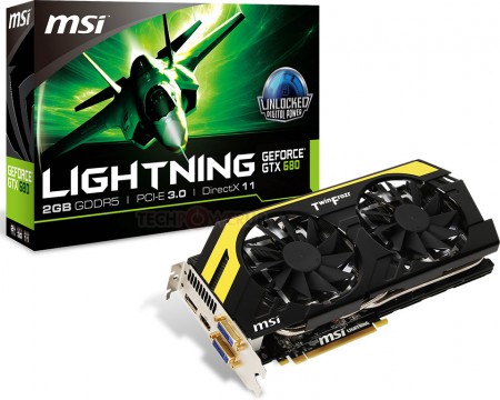 MSI официально представила видеокарту GeForce GTX 680 Lightning. Фото.