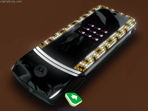 Motorola KRZR с бриллиантами. Фото.