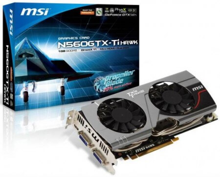 N560GTX-Ti Hawk — очередное решение MSI на базе GeForce GTX 560Ti. Фото.