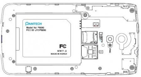 Pantech P9090 Magnus получил одобрение FCC. Фото.
