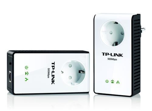 Адаптеры TP-LINK Powerline со встроенными розетками. Фото.