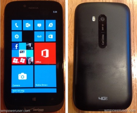 Verizon готовит смартфон Nokia Lumia 822. Фото.