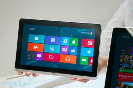 [Computex 2012] Acer анонсировала плншеты Iconia W700 и W510 на базе Windows 8. Фото.