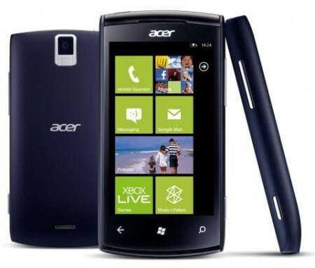 Acer представила смартфон Allegro на базе ОС Mango. Фото.