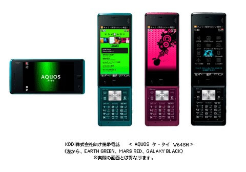 Sharp анонсирует Aquos W64SH с поддержкой мобильного ТВ. Фото.