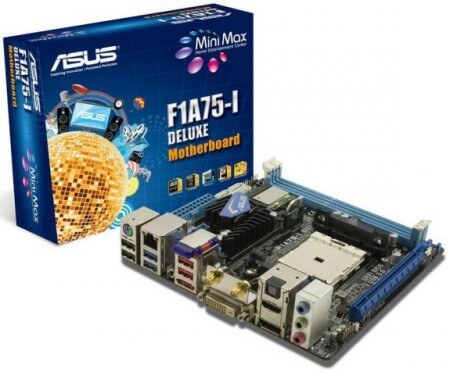 Asus представила материнскую плату F1A75-I Deluxe на чипсете FM1. Фото.