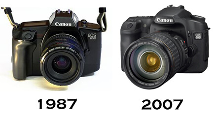 Canon выпустила 30 млн зеркальных фотоаппаратов из серии EOS. Фото.