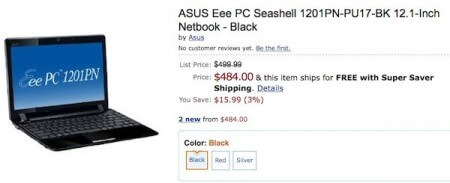 ASUS Eee PC 1201PN с NVIDIA Ion уже в продаже. Фото.