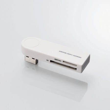 Elecom представляет поворотный USB-кардридер для ноутбуков. Фото.