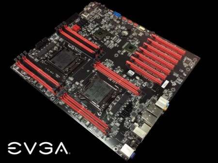 EVGA SR-2: материнская плата с двумя разъемами LGA2011. Фото.
