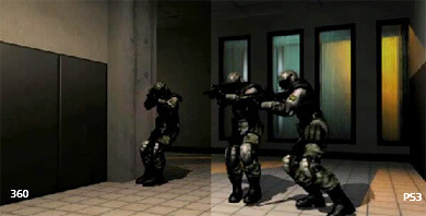 Сравнение Playstation 3 и Xbox 360 на примере F.E.A.R. Фото.